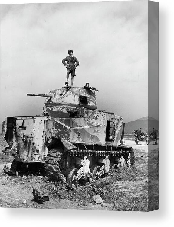 Conflict Canvas Print featuring the photograph United States Army Tank by Alfred Eisenstaedt