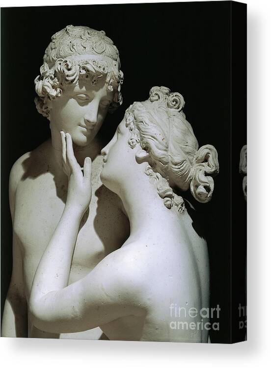 Venus Canvas Print featuring the photograph Venus And Adonis By A Canova, Detail, 1794 by Antonio Canova