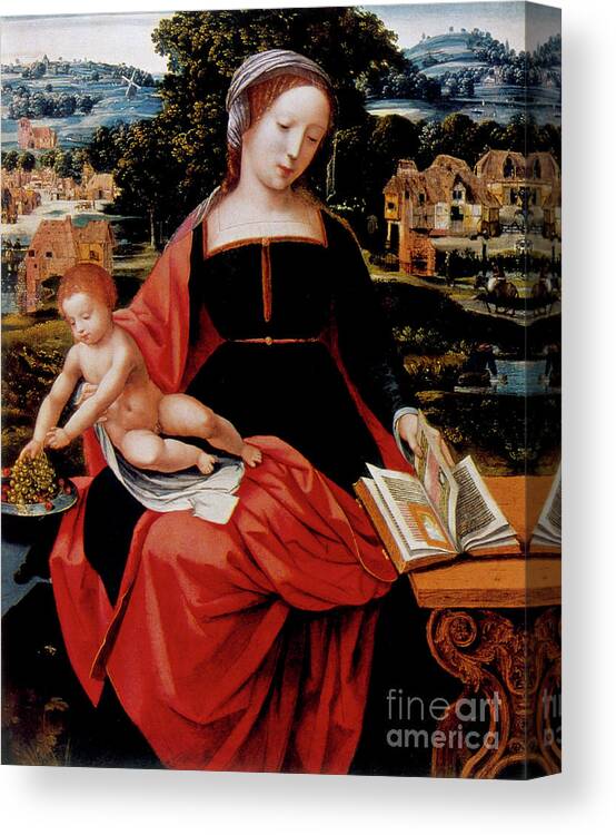 Toddler Canvas Print featuring the drawing Virgin And Child, 16th Century. Artist by Print Collector