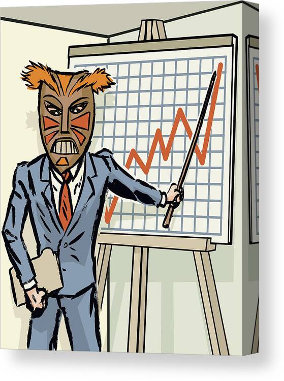 Adult Canvas Print featuring the drawing Voodoo Economics by CSA Images
