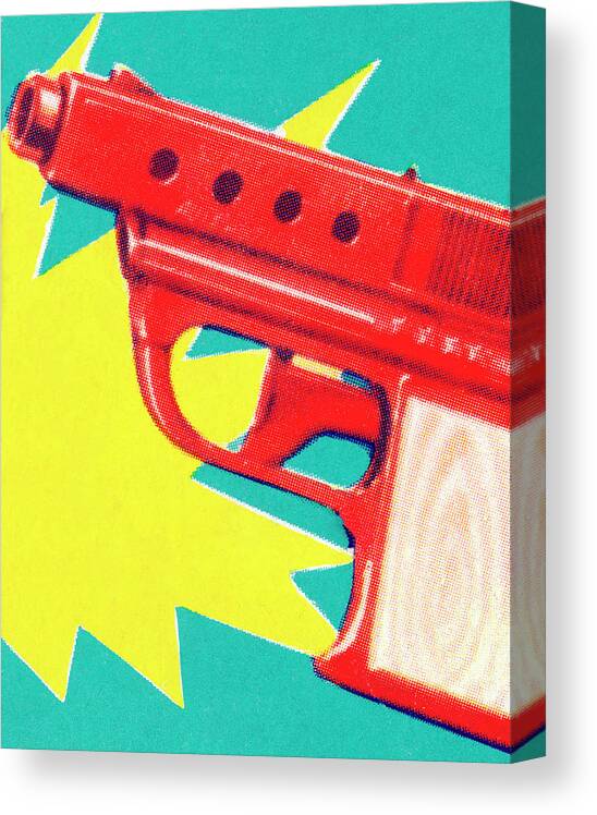 Blast Canvas Print featuring the drawing Water Pistol by CSA Images
