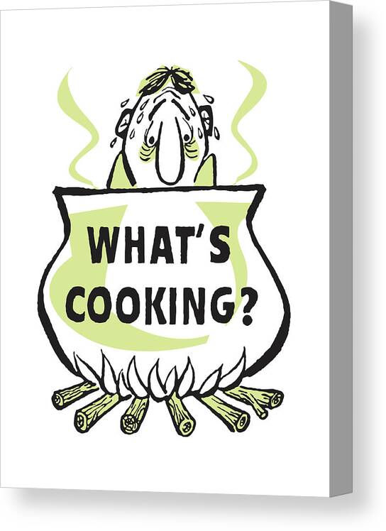 Adult Canvas Print featuring the drawing What's Cooking? Cannibal Soup by CSA Images