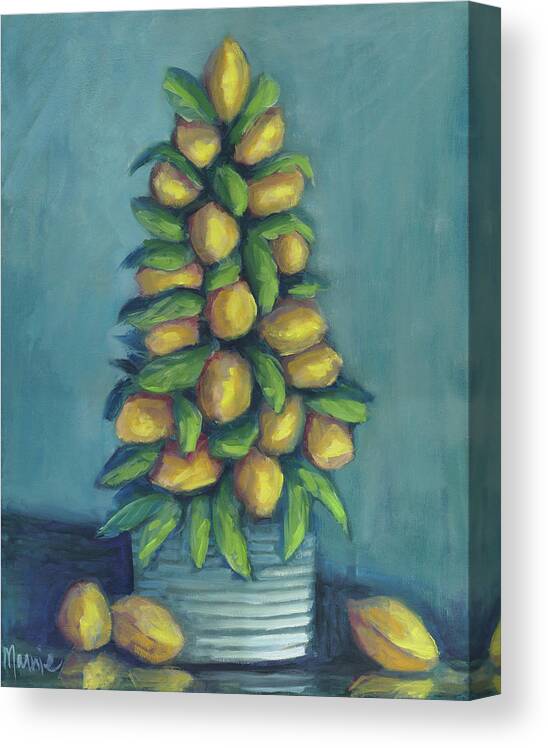 When Life Gives You Lemons Canvas Print featuring the painting When Life Gives You Lemons by Marnie Bourque