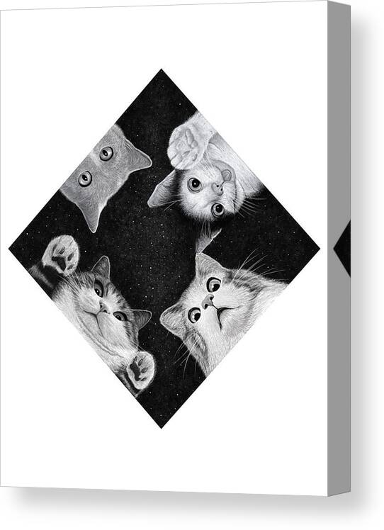 When You Are Kitten Canvas Print featuring the mixed media When You Are Kitten by Tummeow