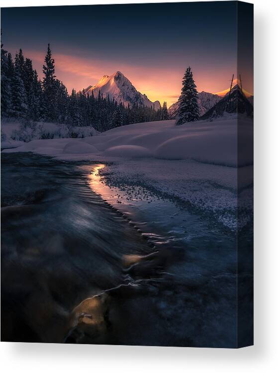 Canadian Canvas Print featuring the photograph Where The Light Guides You by Simon Roppel