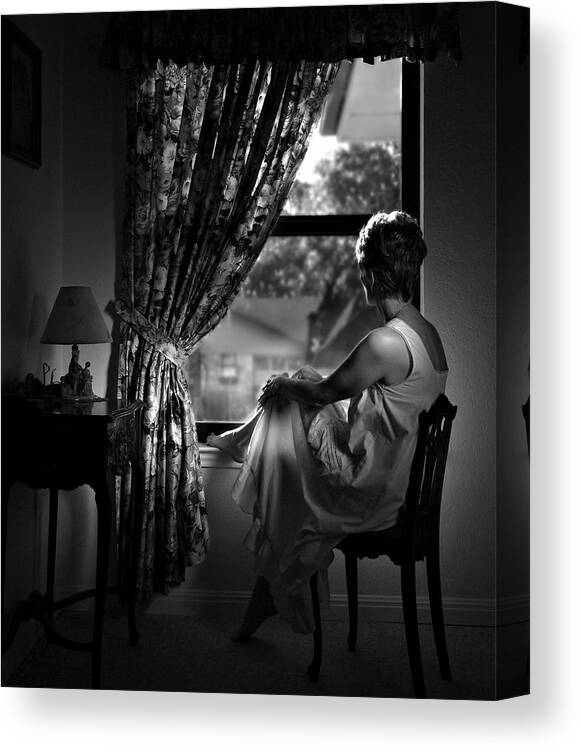Mono Canvas Print featuring the photograph White Canvas by Anne Worner