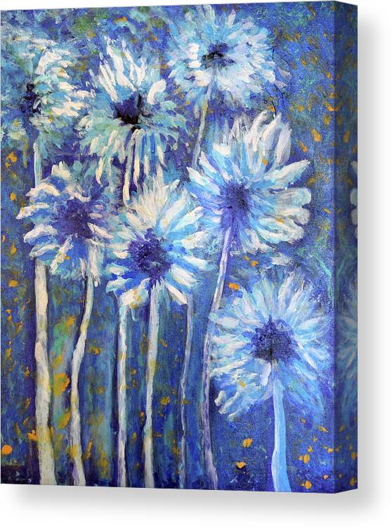 Flowers Canvas Print featuring the painting Winter Blooms by Toni Willey