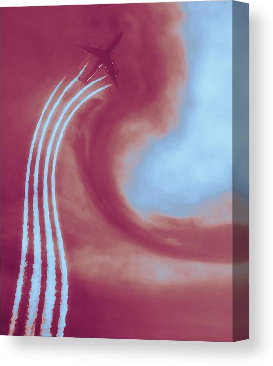Abstract Canvas Print featuring the photograph Airplane #2 by Bob Orsillo