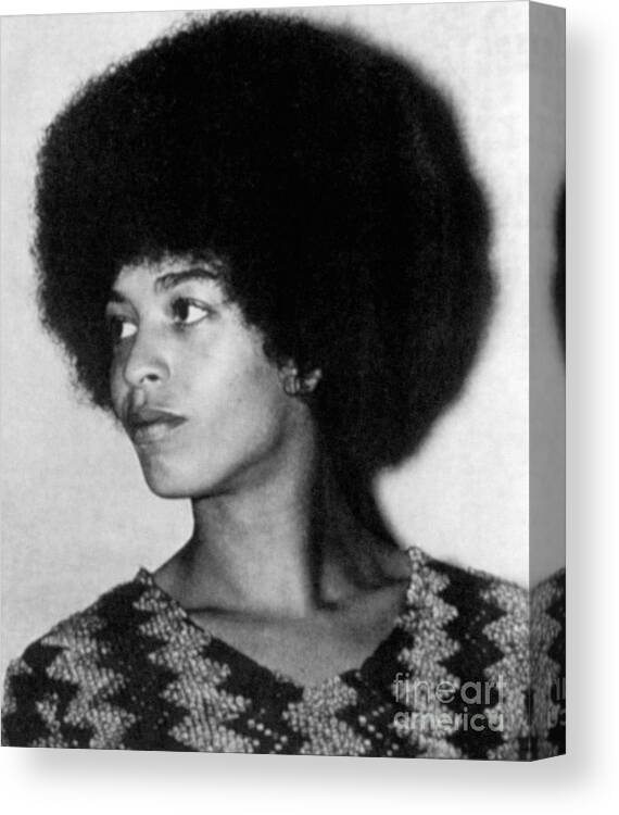 1971 Canvas Print featuring the photograph Angela Davis #1 by Granger