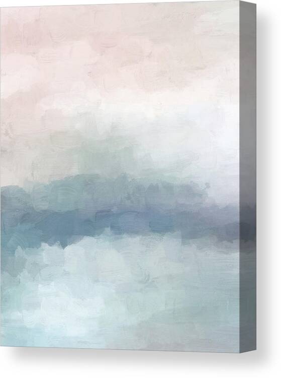 Blush Pink Canvas Print featuring the painting Atlantic Ocean Sunrise III by Rachel Elise