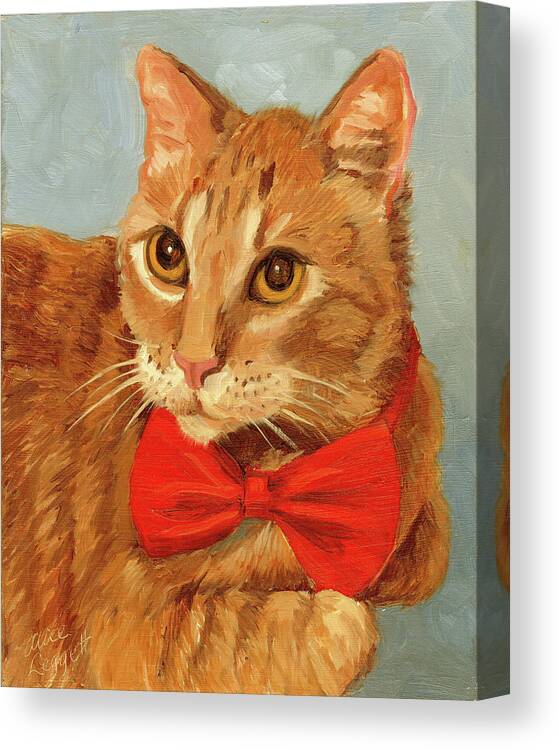 Cat Canvas Print featuring the painting Cheetoh #1 by Alice Leggett