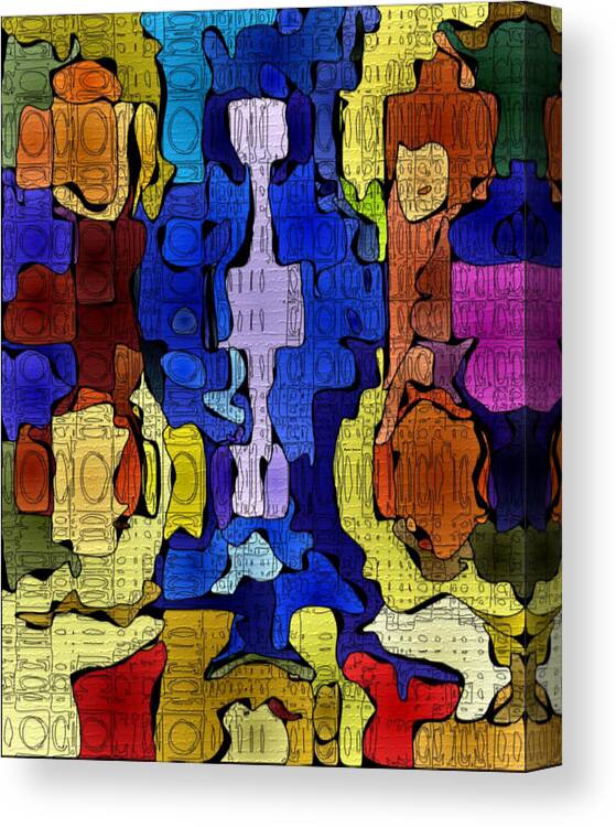Abstract Canvas Print featuring the painting Happy to See You #2 by Rafael Salazar