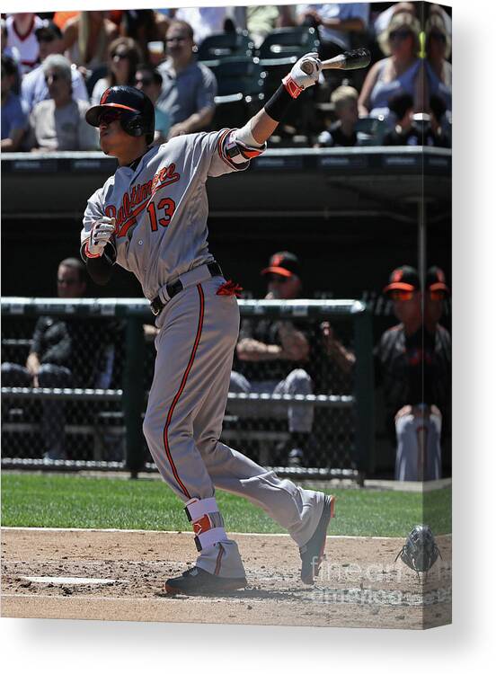 People Canvas Print featuring the photograph Manny Machado #1 by Jonathan Daniel