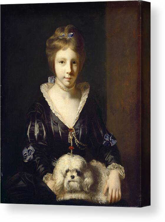 Joshua Reynolds Canvas Print featuring the painting Miss Beatrix Lister #2 by Joshua Reynolds