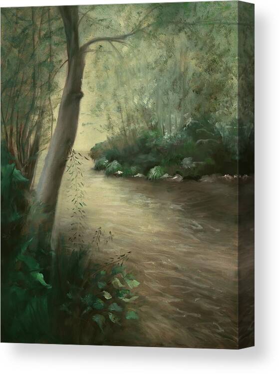 Oak Creek Canyon Canvas Print featuring the painting Path to Tranquility by Juliette Becker
