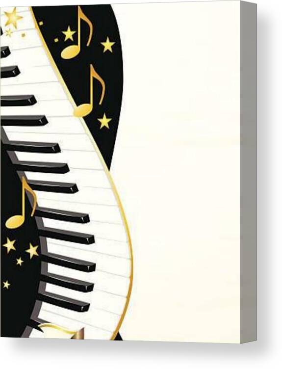 Piano Canvas Print featuring the digital art Piano #2 by Mopssy Stopsy