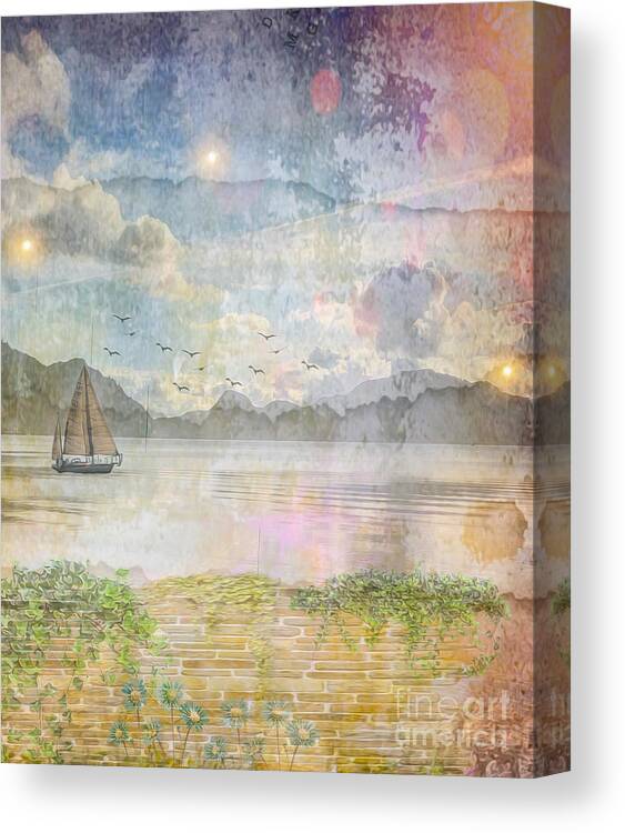 Salish Sea Canvas Print featuring the digital art Salish Sea #1 by William Wyckoff