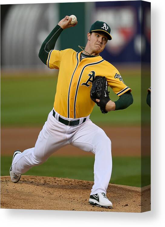 American League Baseball Canvas Print featuring the photograph Sonny Gray by Thearon W. Henderson