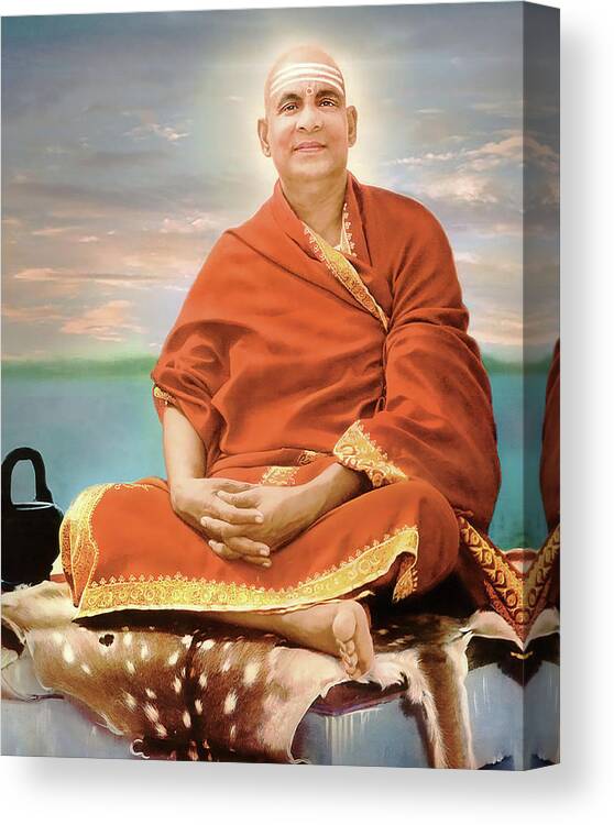 Sivananda Canvas Print featuring the photograph Swami Sivananda of Rishikesh by Unknown