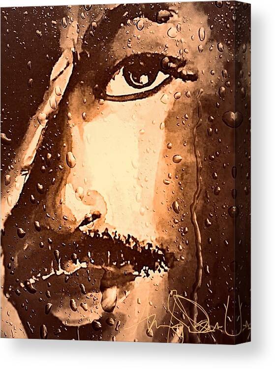  Canvas Print featuring the painting Tears by Angie ONeal