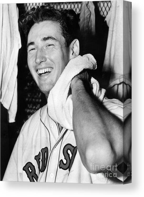 People Canvas Print featuring the photograph Ted Williams by National Baseball Hall Of Fame Library