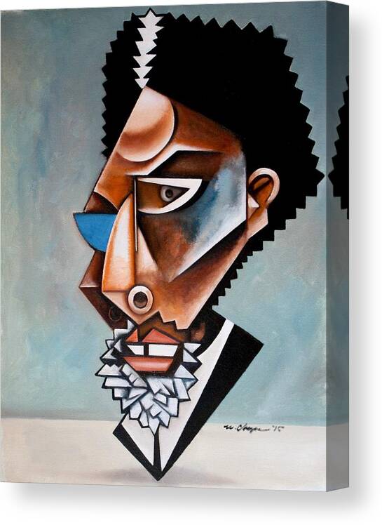 Cornel West Canvas Print featuring the painting The Recondite / Cornel West by Martel Chapman