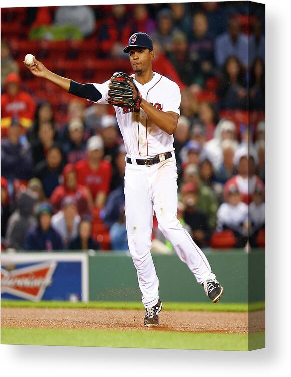 American League Baseball Canvas Print featuring the photograph Xander Bogaerts #1 by Jared Wickerham