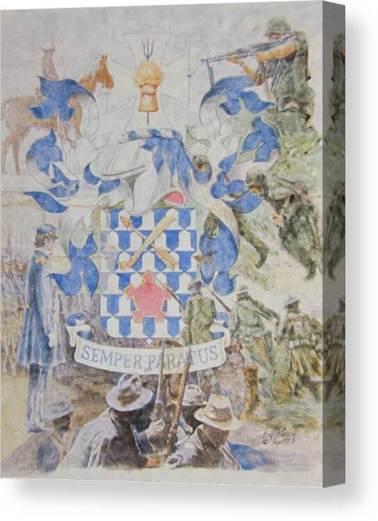 16th Infantry Canvas Print featuring the painting 16th Infantry Regiment by Edward Pearce