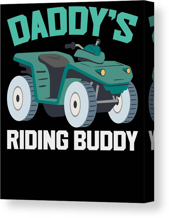 Atv Rider Canvas Print featuring the digital art ATV Rider Four Wheeling Lover Quad Rider #2 by Toms Tee Store