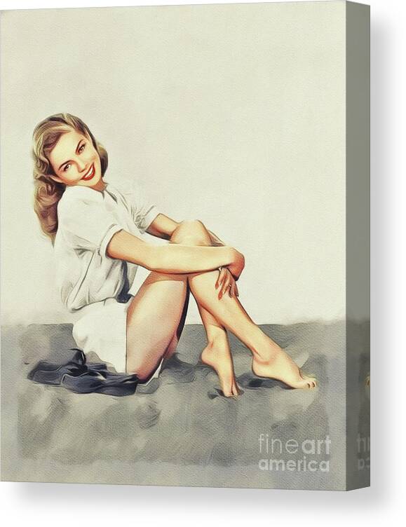 Dona Canvas Print featuring the painting Dona Drake, Hollywood Actress and Singer #2 by Esoterica Art Agency