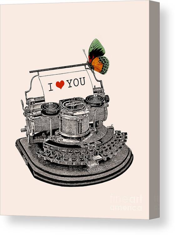 I Love You Canvas Print featuring the digital art I Love You #2 by Madame Memento