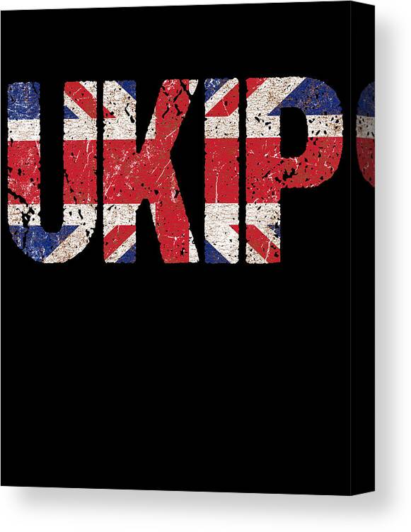 Funny Canvas Print featuring the digital art UKIP UK Independence Party #2 by Flippin Sweet Gear