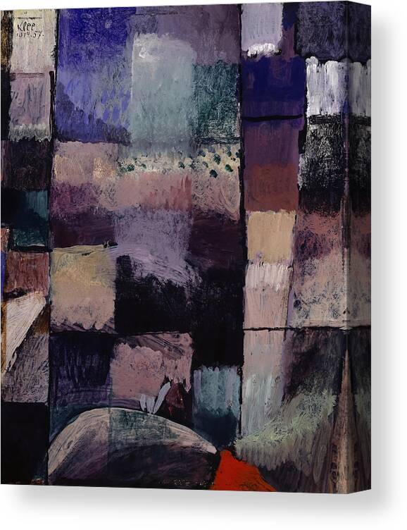 Paul Klee Canvas Print featuring the painting About a motif from Hammamet by Paul Klee by Mano Art