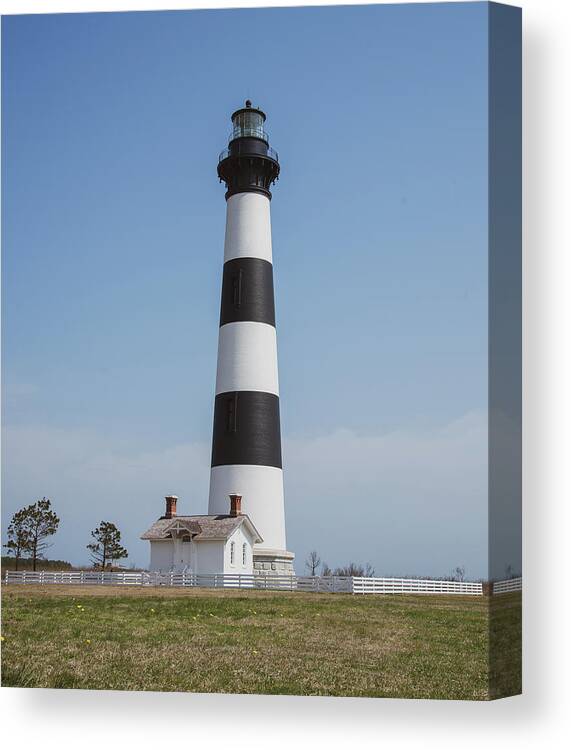 Bodie Island Canvas Print featuring the photograph Bodie Island Lighthouse by Stacy Abbott