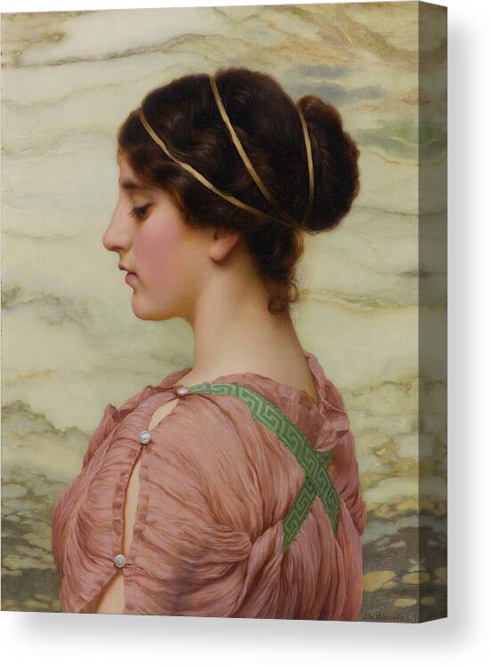 Marcella Canvas Print featuring the painting Marcella, from 1912 by John William Godward