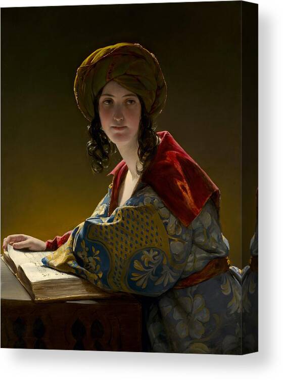 Young Eastern Woman Canvas Print featuring the painting The Young Eastern Woman #3 by Friedrich Amerling