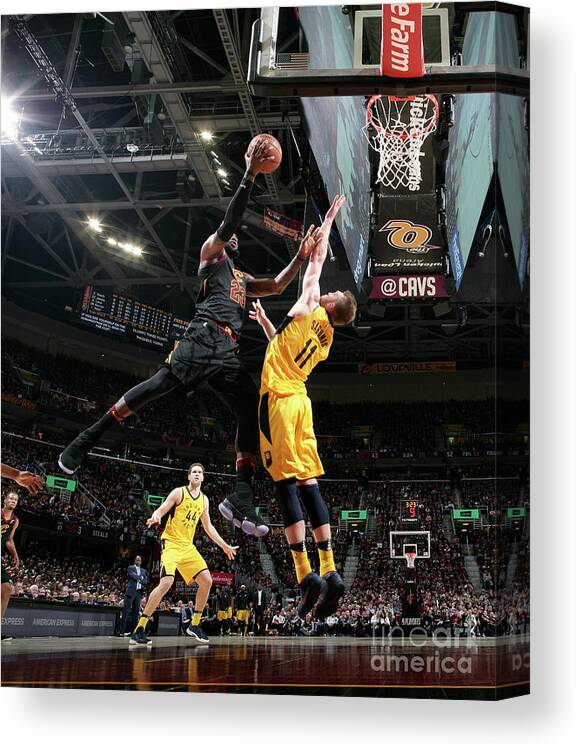 Lebron James Canvas Print featuring the photograph Lebron James #32 by Nathaniel S. Butler