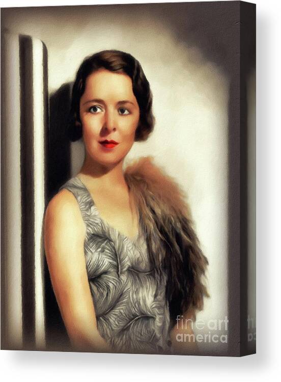 Colleen Canvas Print featuring the painting Colleen Moore, Vintage Actress #4 by Esoterica Art Agency