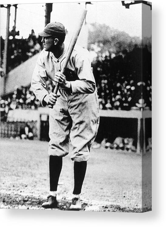 American League Baseball Canvas Print featuring the photograph Ty Cobb #4 by National Baseball Hall Of Fame Library