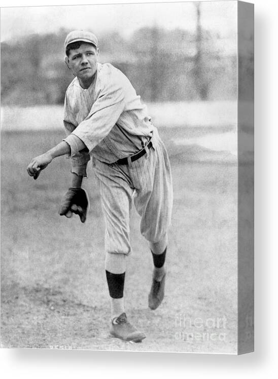 People Canvas Print featuring the photograph Babe Ruth by National Baseball Hall Of Fame Library
