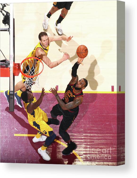 Lebron James Canvas Print featuring the photograph Lebron James #53 by Nathaniel S. Butler