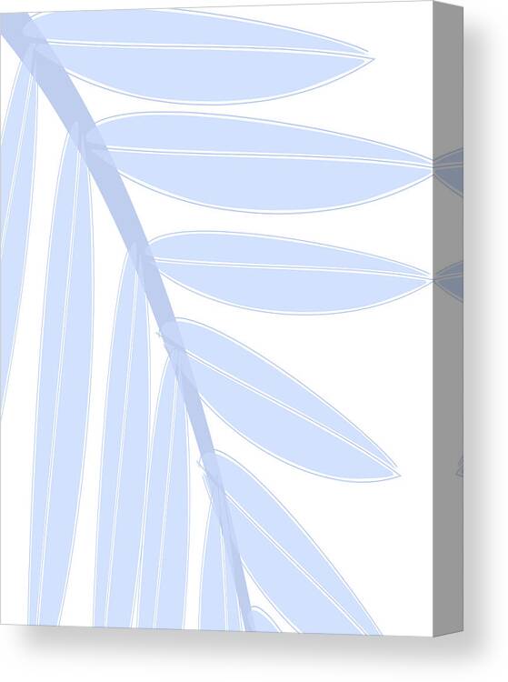 Palm Leaf Canvas Print featuring the digital art Boho Pastel Palm Leaf Abstract #6 by Bob Pardue