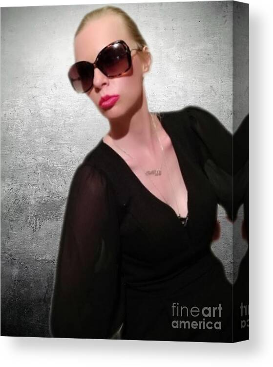 Portret Canvas Print featuring the photograph Portret Actress Yvonne Padmos #6 by Yvonne Padmos