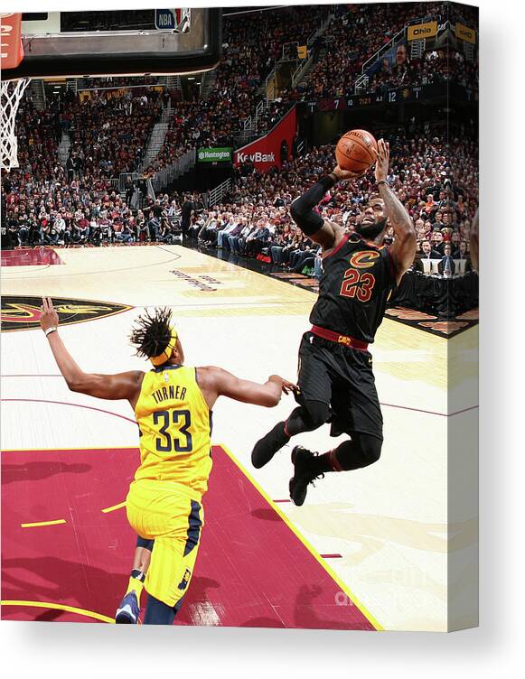 Playoffs Canvas Print featuring the photograph Lebron James by Nathaniel S. Butler