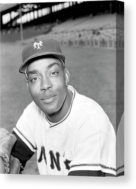 People Canvas Print featuring the photograph Monte Irvin #7 by Kidwiler Collection