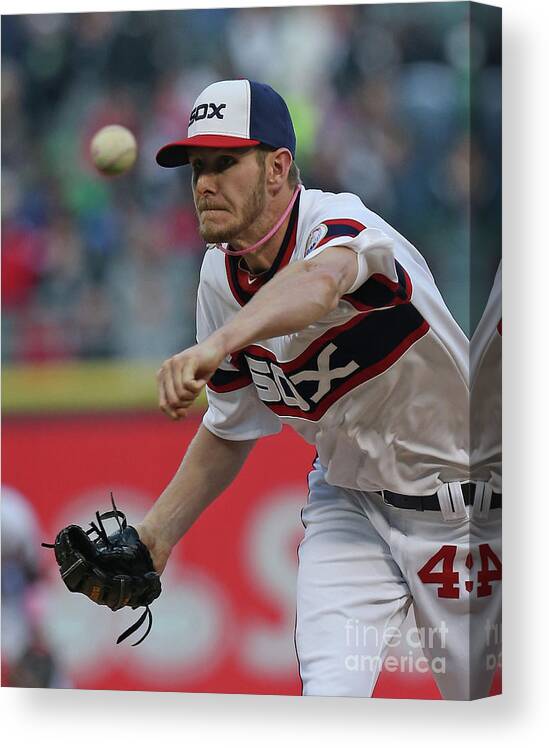 American League Baseball Canvas Print featuring the photograph Chris Sale by Jonathan Daniel