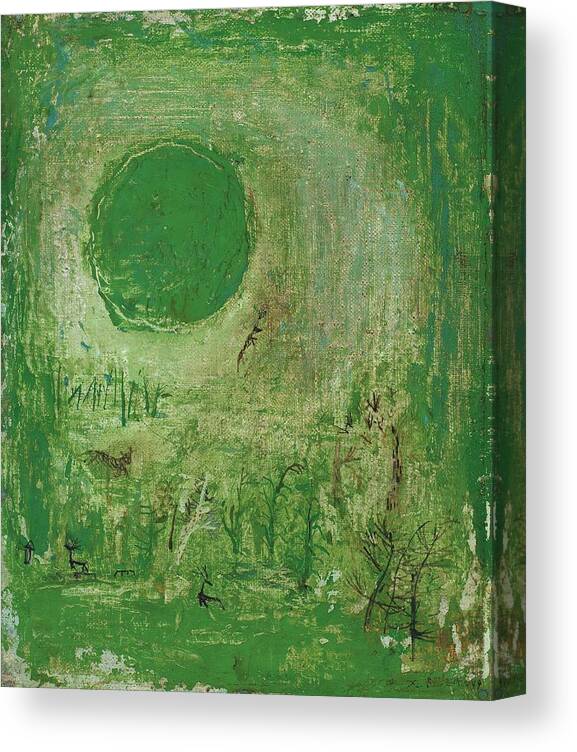 Zao Wou Ki Canvas Print featuring the painting ZAO WOU KI, Untitled #8 by Dan Hill Galleries