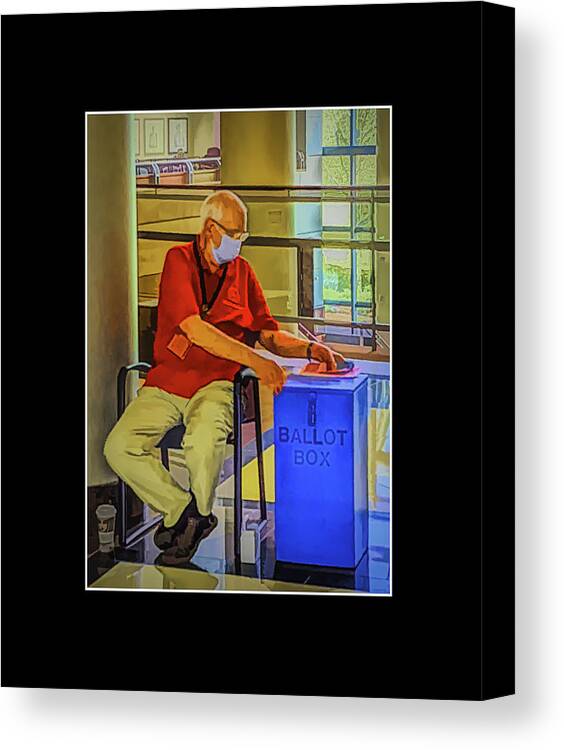 Voting Canvas Print featuring the photograph Absentee Ballot 2020 by Georgette Grossman