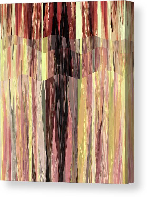 For Interior Designers Canvas Print featuring the painting Abstract Contemporary Decor With Color And Lines Waves And Stripes IV by Irina Sztukowski