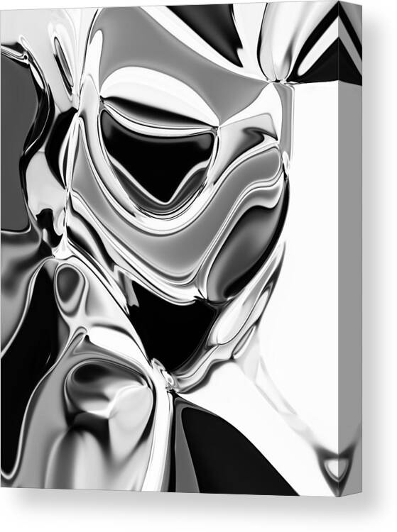 Abstract Canvas Print featuring the digital art Abstract The venomous nickname replies spouse. by Martin Stark